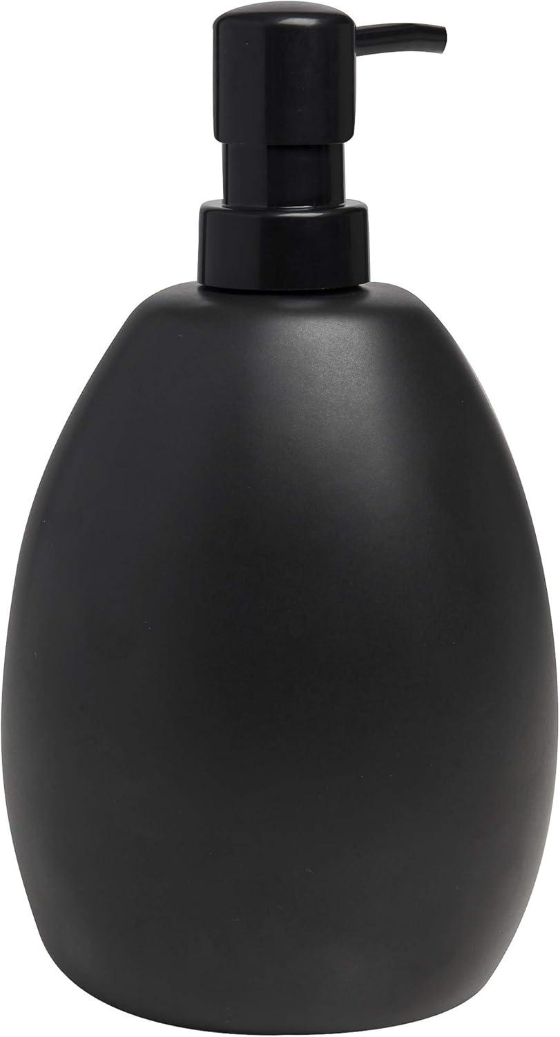image:imageUmbra Joey Matte Ceramic Liquid Soap Dispenser with Sponge Caddy Ideal for Kitchen or Bathroom Use CharcoalBlack