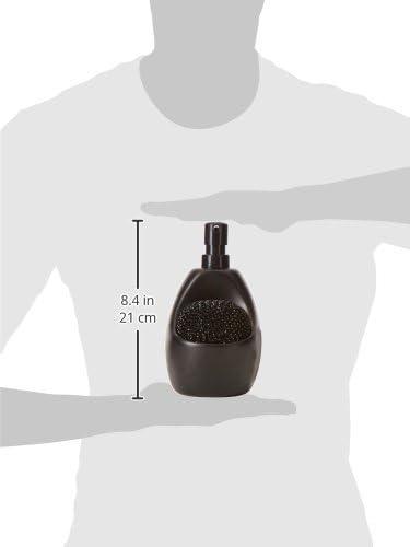image:imageUmbra Joey Matte Ceramic Liquid Soap Dispenser with Sponge Caddy Ideal for Kitchen or Bathroom Use CharcoalBlack