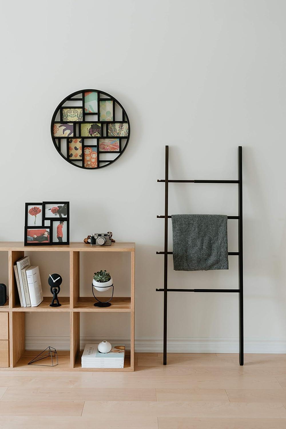image:imageUmbra Luna Collage Picture Frame Holds Nine 4x6 Photos Large 22Inch Diameter WhiteBlack