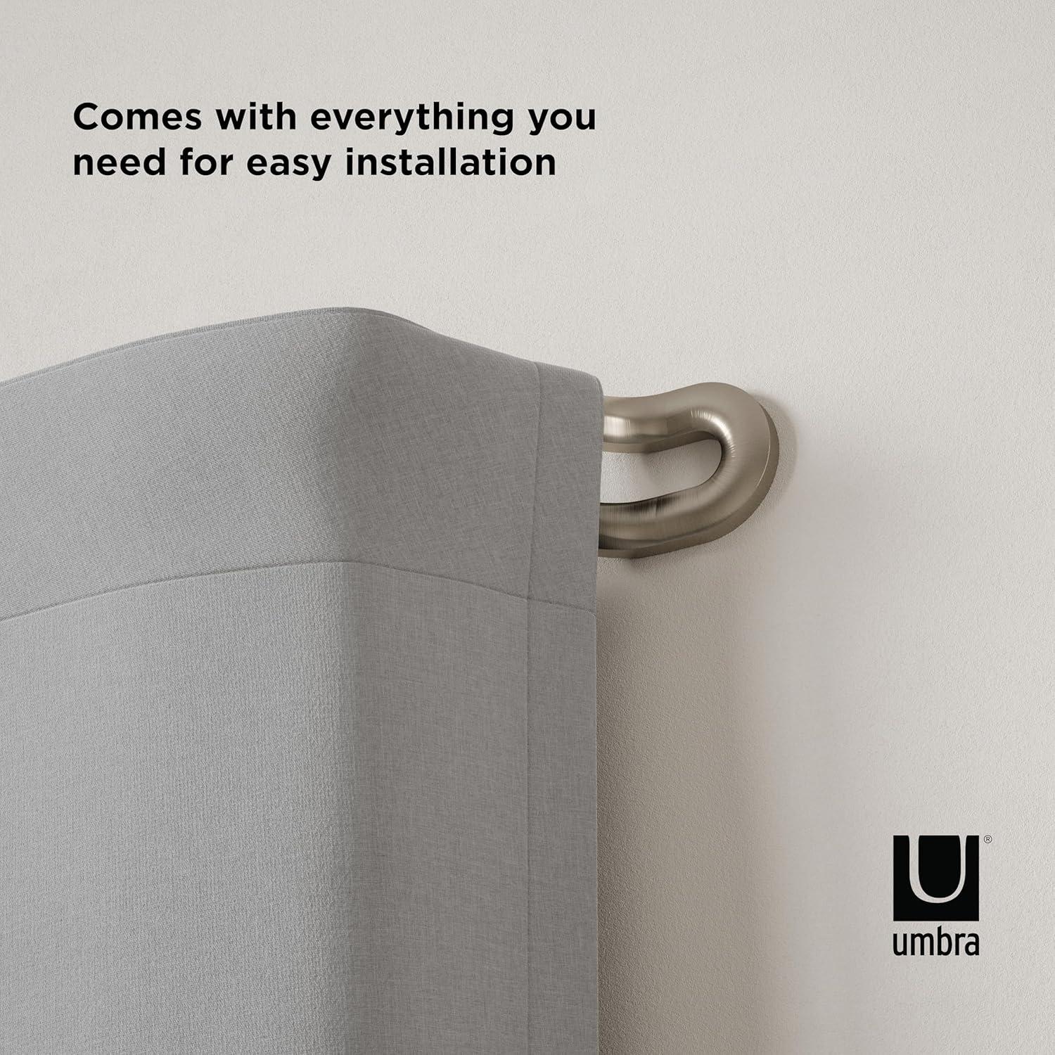 image:imageUmbra Midnight BlackOut Curtain Rod for Window Works with All RoomDarkening Panels Adjustable 42 to 120 BlackNickel