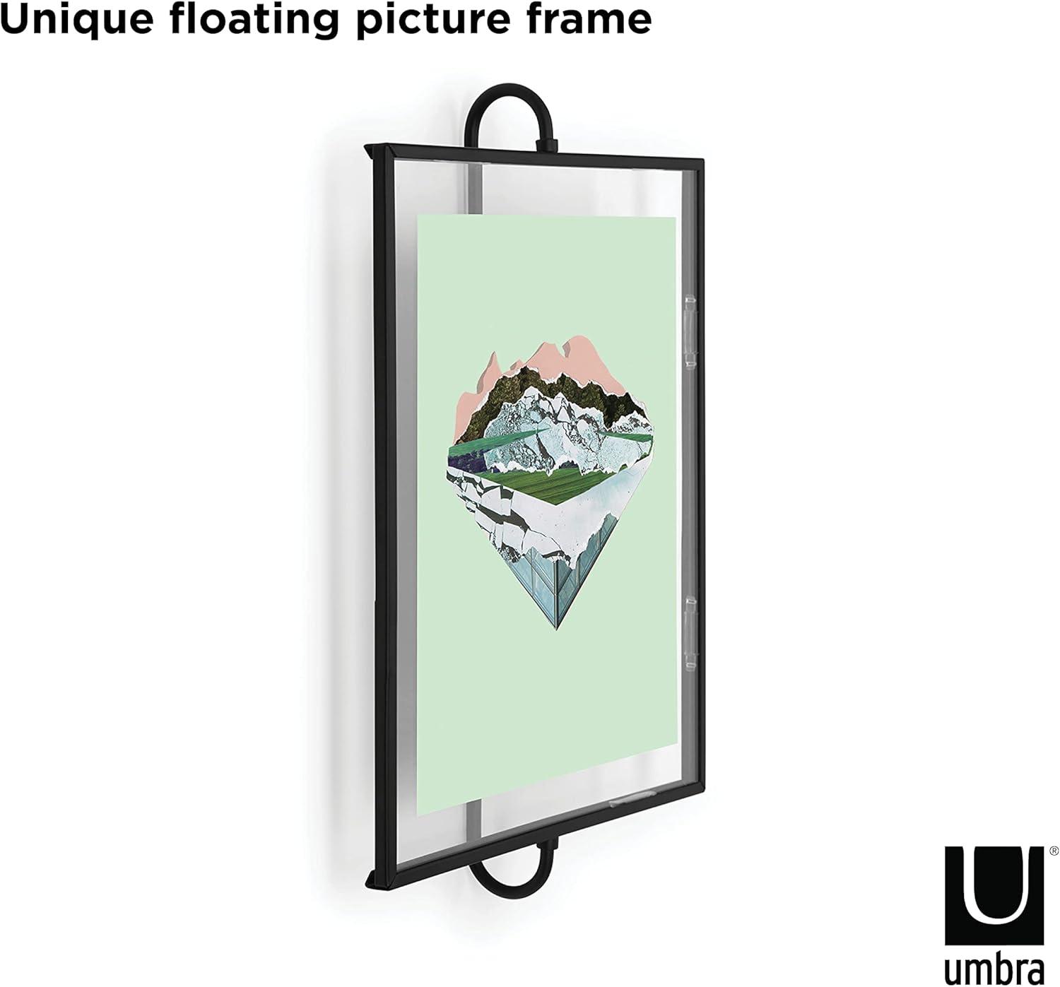image:imageUmbra Phantom 8x10 Metal WallMount Picture Frame Floating Style Black8 x 10