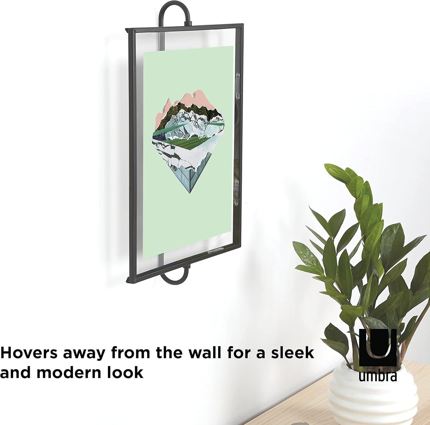 image:imageUmbra Phantom 8x10 Metal WallMount Picture Frame Floating Style Black8 x 10