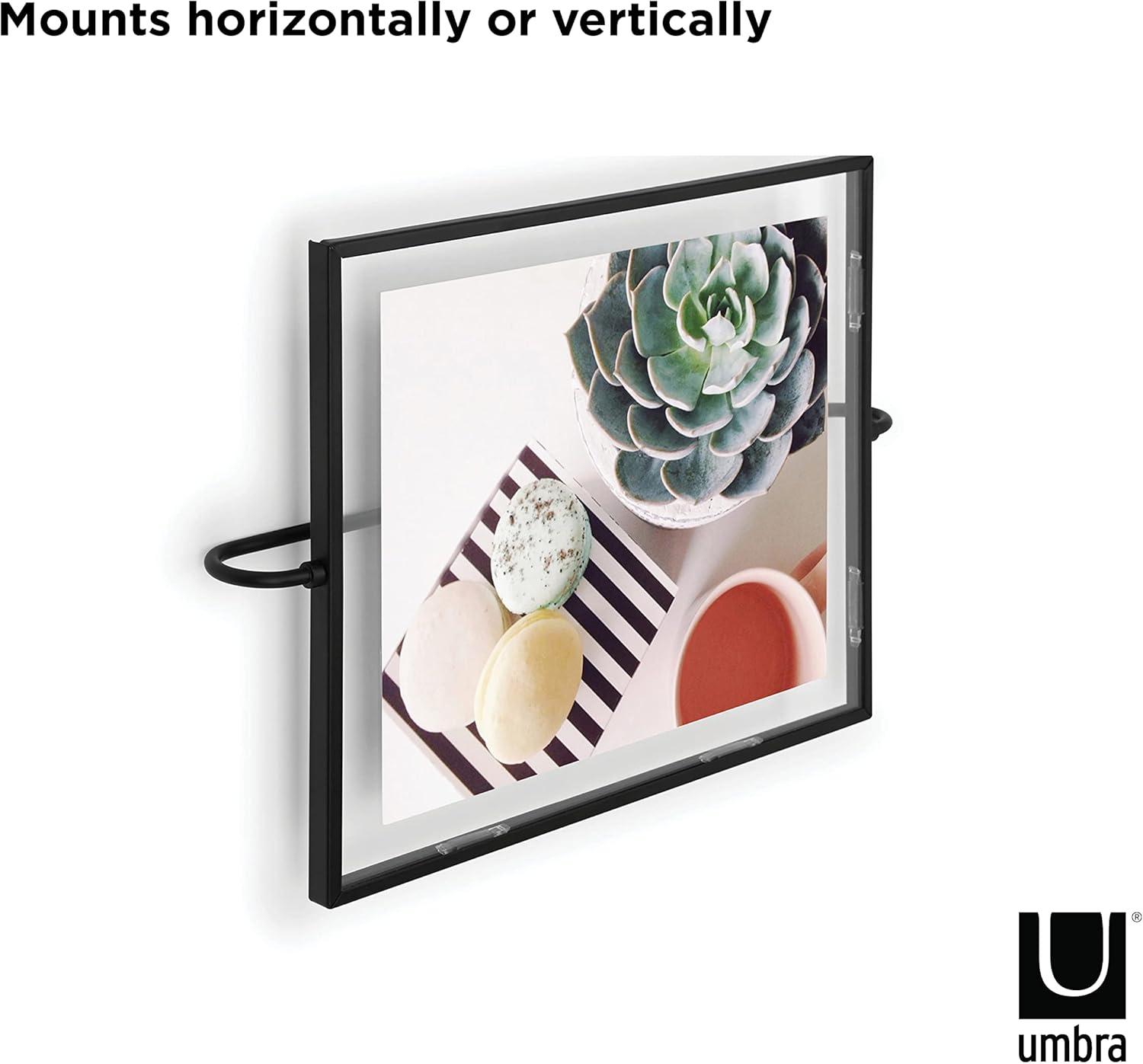 image:imageUmbra Phantom 8x10 Metal WallMount Picture Frame Floating Style Black8 x 10