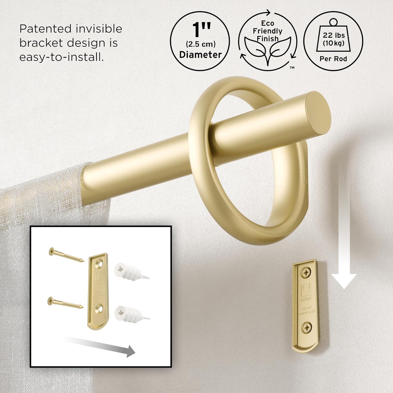 image:imageUmbra Ringlet Curtain Rod for Window Adjustable 42 to 120 GoldGold