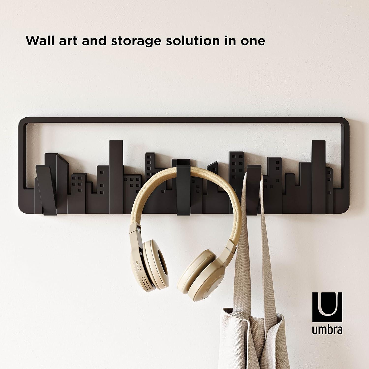 image:imageUmbra Skyline Wall Hook Wall Hooks That Double as Wall Art Black Model Number 318190040Black