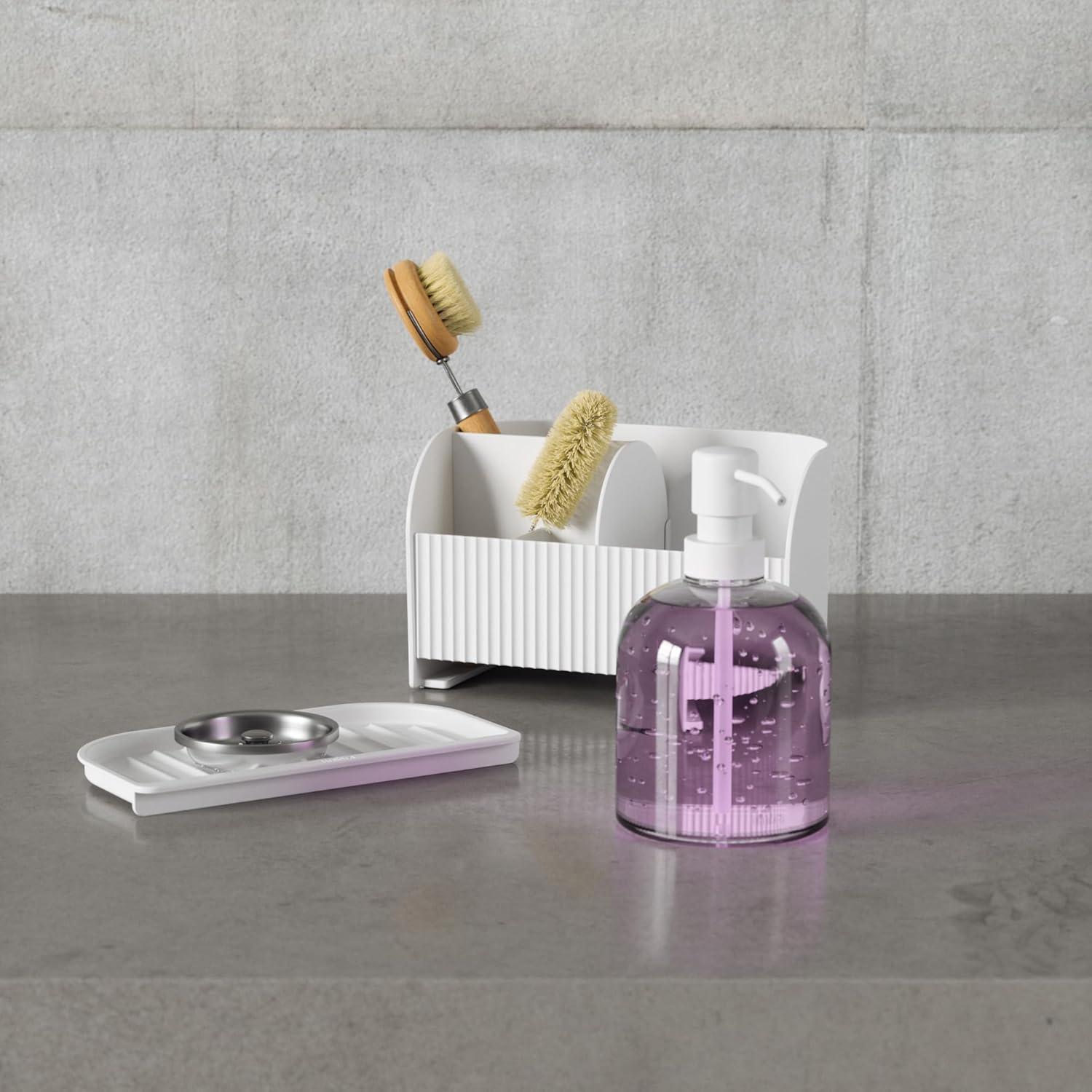 image:imageUmbra Sling Sponge Holder Sink Caddy with Dish Soap Dispenser Pump for Kitchen