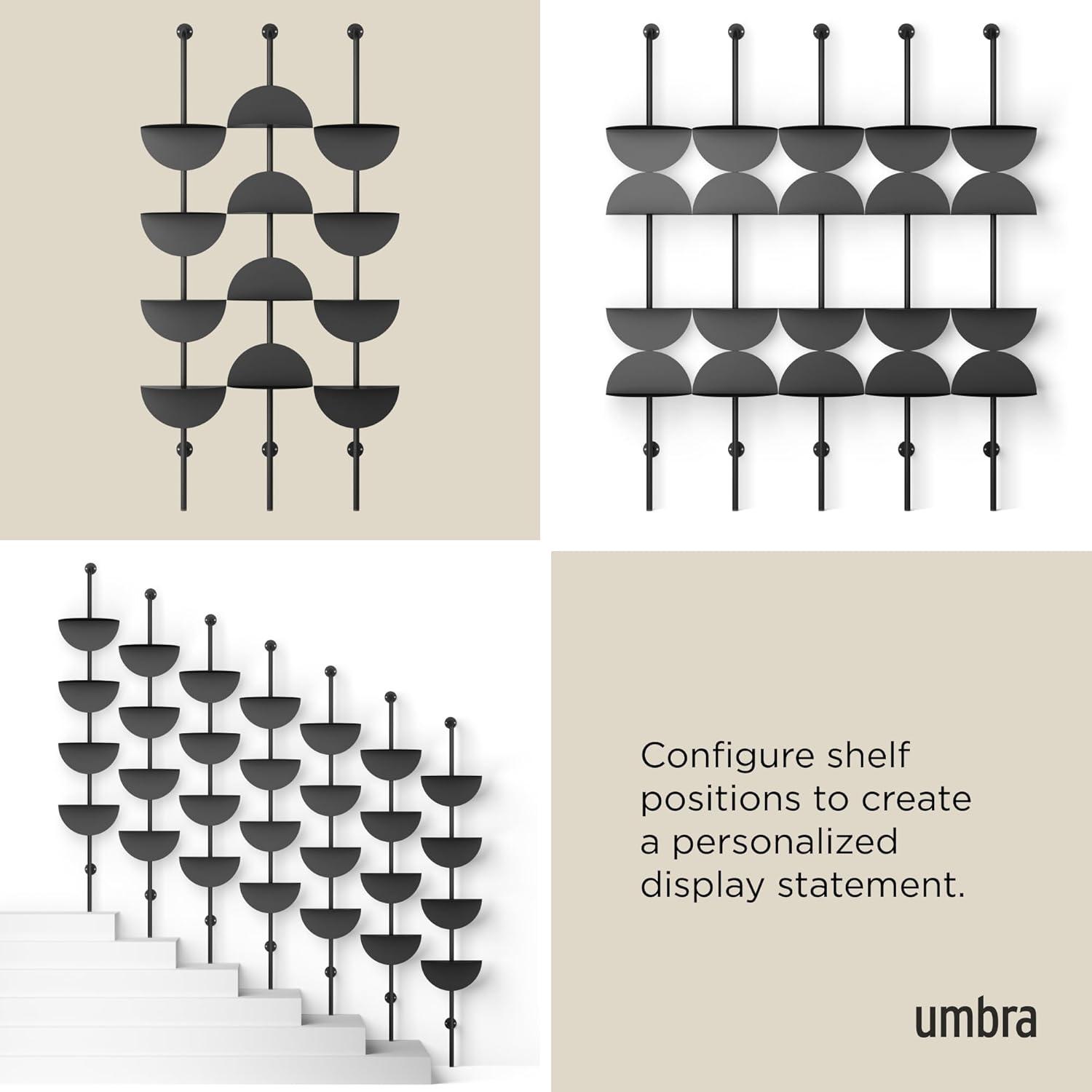image:imageUmbra Solis Metal Display Shelf with 4 Adjustable Shelves BlackBlack