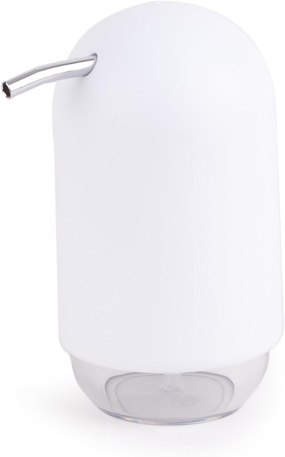 image:imageUmbra Touch Hand Soap Dispenser Plastic Liquid Pump Bottle Durable and Refillable for Bathroom or Kitchen Sink Slate BlueWhite
