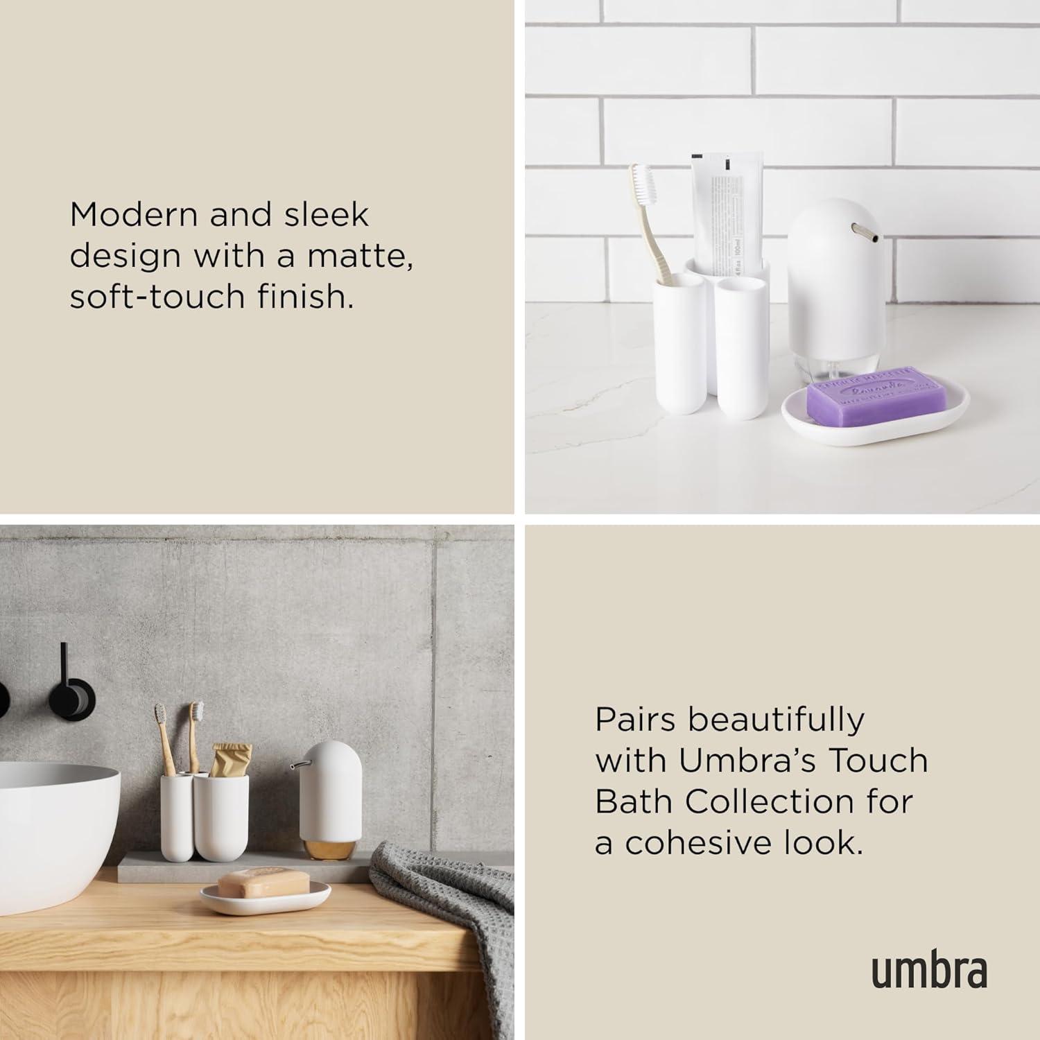 image:imageUmbra Touch Soap Dish for Bathroom Modern Oval Shape for Sink Durable and Easy to Clean WhiteWhite