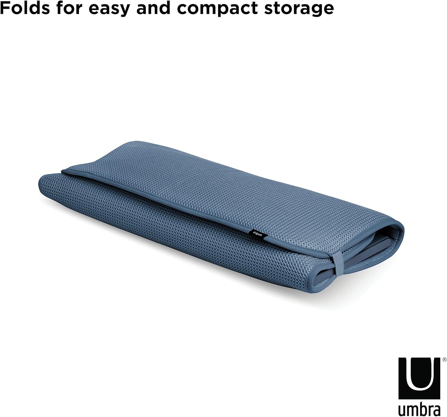 image:imageUmbra UDRY Rack and Microfiber Dish Drying MatSpaceSaving Lightweight Design Folds Up for Easy Storage Mini CharcoalDenim