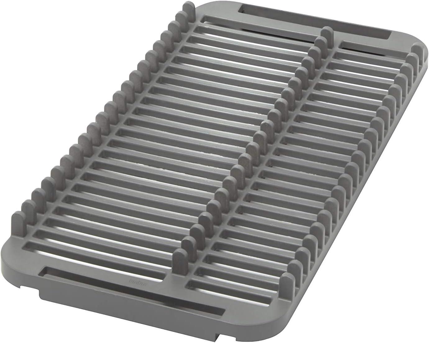 image:imageUmbra UDRY Rack and Microfiber Dish Drying MatSpaceSaving Lightweight Design Folds Up for Easy Storage Mini CharcoalGray