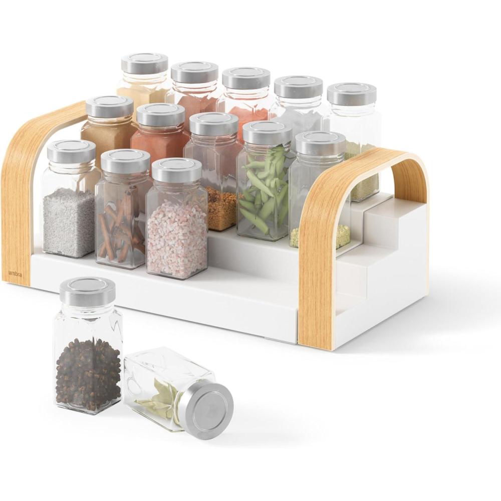 image:imageUmbra Bellwood ThreeTier Spice Shelf NaturalWhiteNaturalWhite