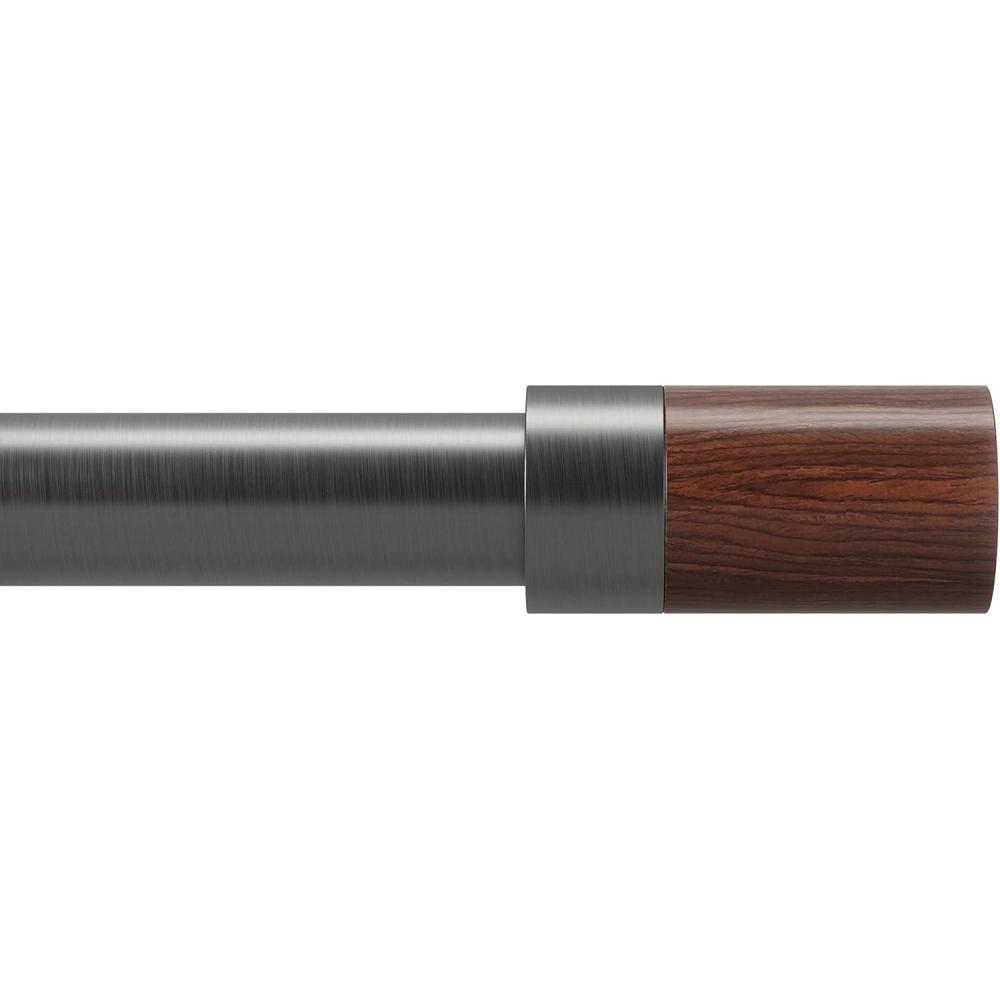 image:imageUmbra Blok Modern 1 Curtain Rod Includes 2 Matching Finials Brackets amp Hardware 36 to 72Inch GunmetalGunmetal
