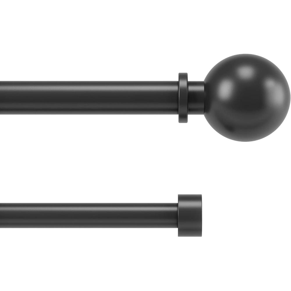 image:imageUmbra Bolas Double Curtain Rod NickelBlack