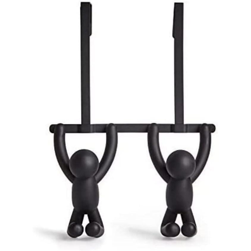 image:imageUmbra Buddy SpaceSaving Over The Cabinet Storage Hooks Kitchen and Bathroom Organizer Set of 2 White 2 CountBlack