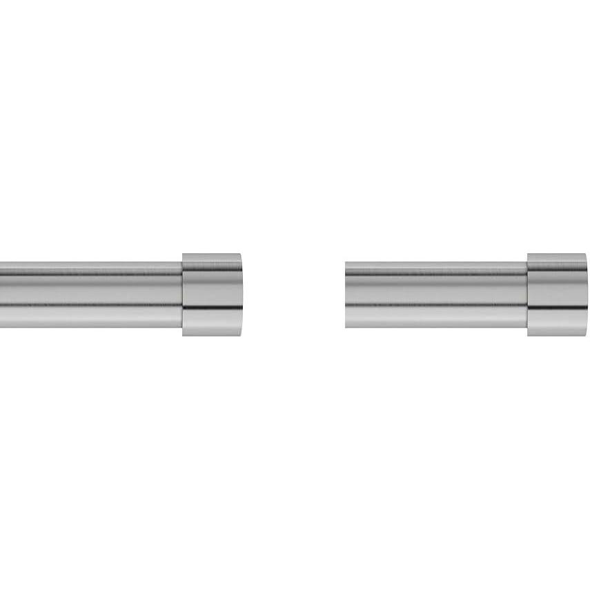 image:imageUmbra Cappa 66 to 120 Inch NickelSteel Expandable Single Curtain Rod with 1Inch 36 to 66 Nickel Curtain Rod Matching Finials Brackets amp Hardware