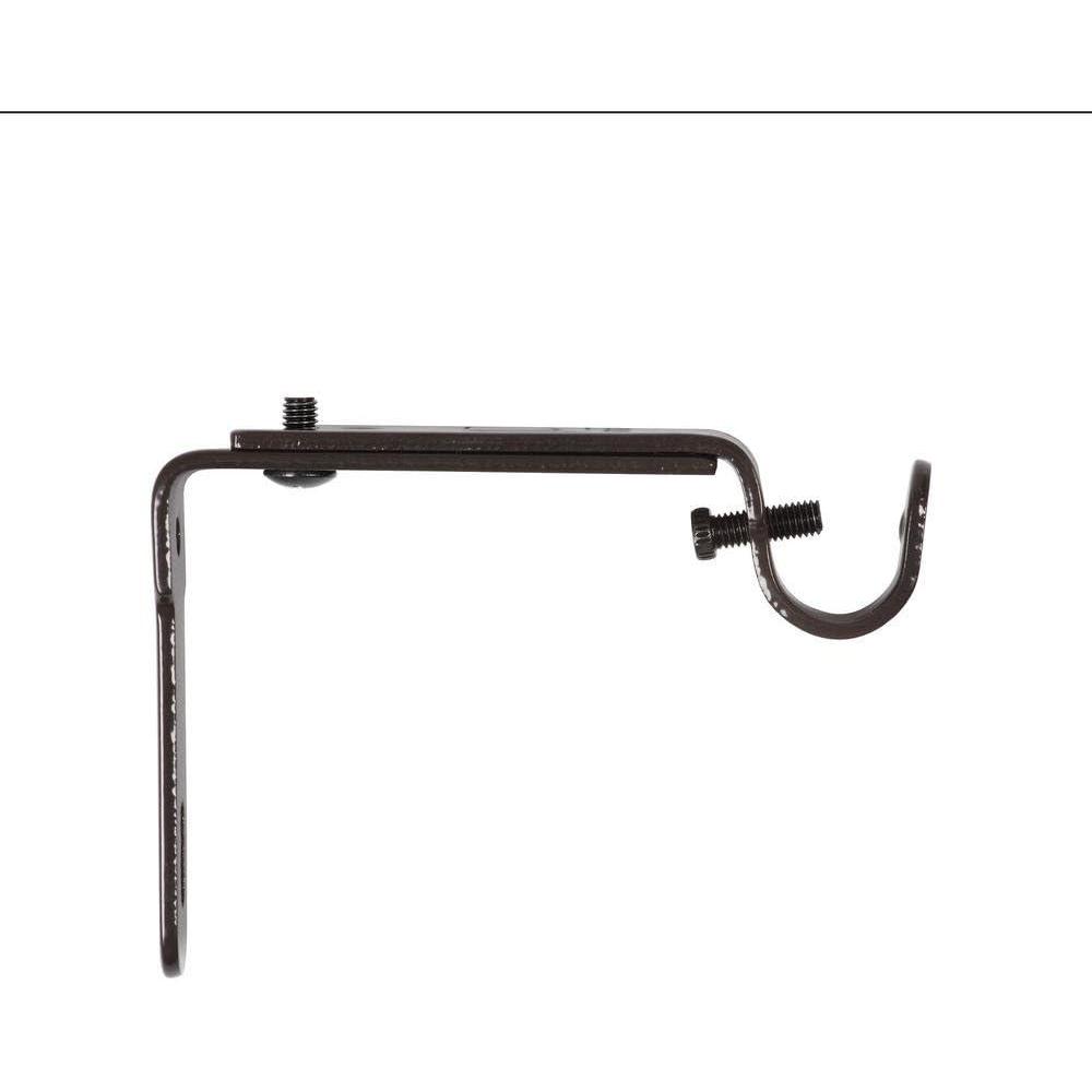 image:imageUmbra Curtain Rod Bracket Adjustable Wall Bracket for Drapery Rod Set of 2 BlackBronze