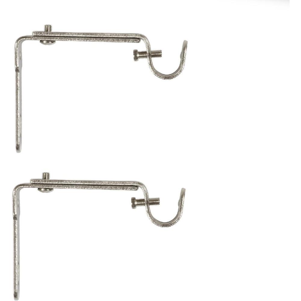 image:imageUmbra Curtain Rod Bracket Adjustable Wall Bracket for Drapery Rod Set of 2 BlackNickel