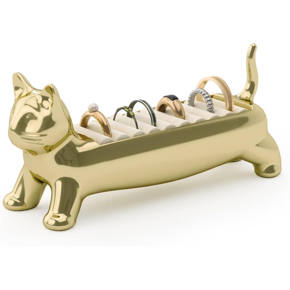 image:imageUmbra Dachsie Ring Holder Gift for Weiner Dog Dachshund Doxie Lover Jewelry Storage BrassGold