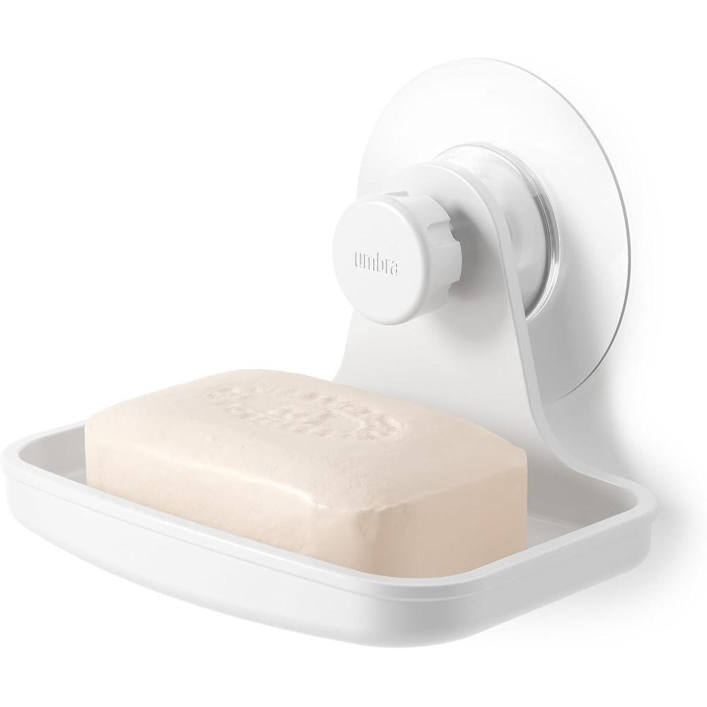 image:imageUmbra Flex Adhesive Soap Dish for Bathroom or Kitchen Use in Shower Tub or Sink Area WhiteSoap Dish