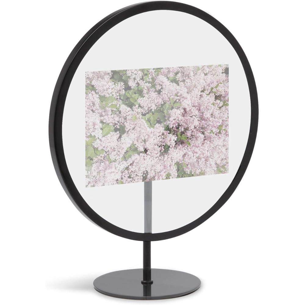image:imageUmbra Infinity 4x6 Picture Frame Unique Circular Photo Display for Desk or Wall Black4X6