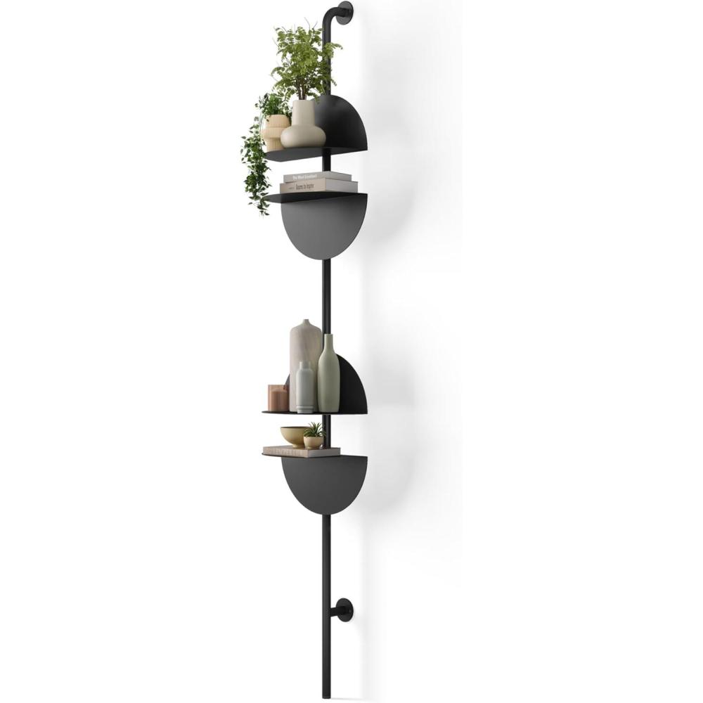 image:imageUmbra Solis Metal Display Shelf with 4 Adjustable Shelves BlackBlack