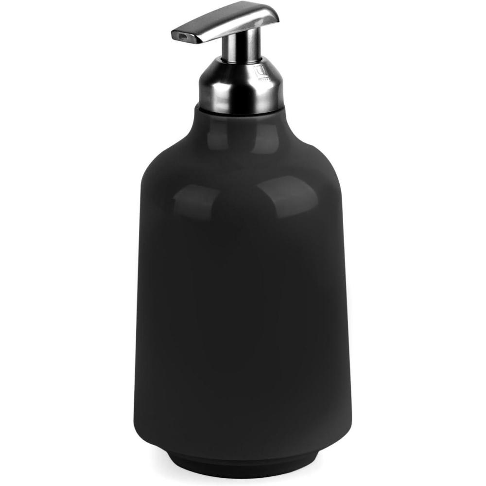 image:imageUmbra Step 13 oz 384 ml Liquid Soap Pump Dispenser Also Works with Hand Sanitizer Easy to Refill WhiteBlack