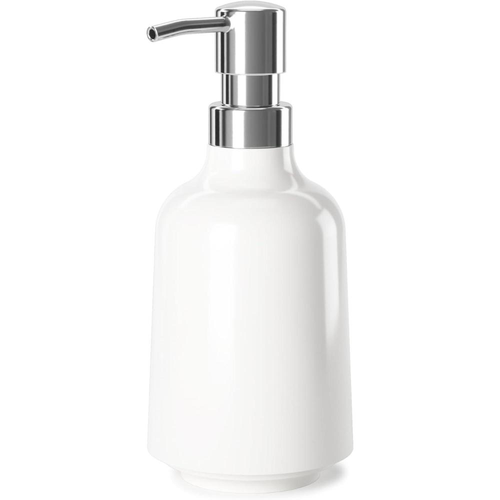 image:imageUmbra Step 13 oz 384 ml Liquid Soap Pump Dispenser Also Works with Hand Sanitizer Easy to Refill WhiteWhite