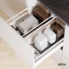 Peggy Kitchen Drawer Cupboard Organizer Tray – Adjustable Storage System For Food Containers, Cookware, Serveware, Utensils and More, Large, Grey(Grey)