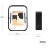 Umbra Bellwood 4×6 Desk Picture Frame – Double Sided Rotating Wooden Photo Frame with 360-Degree Pivot, Tabletop Display for Portrait or Landscape Photos – Black(Black)
