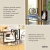 Umbra Bellwood 4×6 Desk Picture Frame – Double Sided Rotating Wooden Photo Frame with 360-Degree Pivot, Tabletop Display for Portrait or Landscape Photos – Black(Aged Walnut)