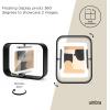Umbra Bellwood 4×6 Desk Picture Frame – Double Sided Rotating Wooden Photo Frame with 360-Degree Pivot, Tabletop Display for Portrait or Landscape Photos – Black(Black)