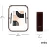 Umbra Bellwood 4×6 Desk Picture Frame – Double Sided Rotating Wooden Photo Frame with 360-Degree Pivot, Tabletop Display for Portrait or Landscape Photos – Black(Aged Walnut)