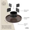 Umbra Bellwood Countertop Organizer, Natural/White(Black/Walnut)