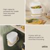 Umbra Bellwood Kitchen Compost Bin – White/Natural, Countertop or Cabinet Mounted, 6L Compost Container with Hidden Bag Retainer, BPA-Free & Dishwasher Safe| Bellwood Collection