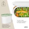 Umbra Bellwood Kitchen Compost Bin – White/Natural, Countertop or Cabinet Mounted, 6L Compost Container with Hidden Bag Retainer, BPA-Free & Dishwasher Safe| Bellwood Collection