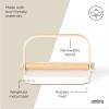 Umbra Bellwood Paper Towel Holder for Kitchen Countertop, with Real Wood Stand and Weighted Metal Base, White/Natural(White/Natural)