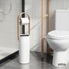 Umbra Bellwood Toilet Paper Stand Holder with Reserve Storage Compartment for 3 Rolls