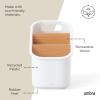 Umbra Bellwood Utensil Holder Kitchen Storage Organizer with Removeable Dividers, White/Natural(White/Natural)