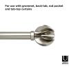 Umbra Blossom Curtain Rod for Windows, Adjustable 42″ to 120″, Nickel