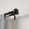 Umbra Bolas Double Curtain Rod, Nickel(Black)