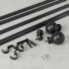 Umbra Bolas Double Curtain Rod, Nickel(Black)
