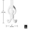 Umbra Buddy Space-Saving Over The Cabinet Storage Hooks, Kitchen and Bathroom Organizer, Set of 2, White, 2 Count(White)