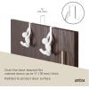 Umbra Buddy Space-Saving Over The Cabinet Storage Hooks, Kitchen and Bathroom Organizer, Set of 2, White, 2 Count(White)