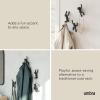 Umbra Buddy Wall Hooks – Decorative Wall Mounted Coat Hooks for Hanging Coats, Scarves, Bags, Purses, Backpacks, Towels and More, Set of 3, White(Black)
