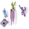 Umbra Buddy Wall Hooks – Decorative Wall Mounted Coat Hooks for Hanging Coats, Scarves, Bags, Purses, Backpacks, Towels and More, Set of 3, White(Gem Multi)