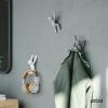 Umbra Buddy Wall Hooks – Decorative Wall Mounted Coat Hooks for Hanging Coats, Scarves, Bags, Purses, Backpacks, Towels and More, Set of 3, White(Gray)