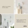 Umbra Buddy Wall Hooks – Decorative Wall Mounted Coat Hooks for Hanging Coats, Scarves, Bags, Purses, Backpacks, Towels and More, Set of 3, White(White/Mint/Blue)