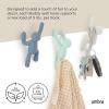 Umbra Buddy Wall Hooks – Decorative Wall Mounted Coat Hooks for Hanging Coats, Scarves, Bags, Purses, Backpacks, Towels and More, Set of 3, White(White/Mint/Blue)