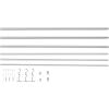 Umbra Cappa, 1-1/4” Front and ¾” Back Double Drapery Rod for Windows – 72 to 144” Double Drapery Rod, Nickel(72 to 144-Inches)
